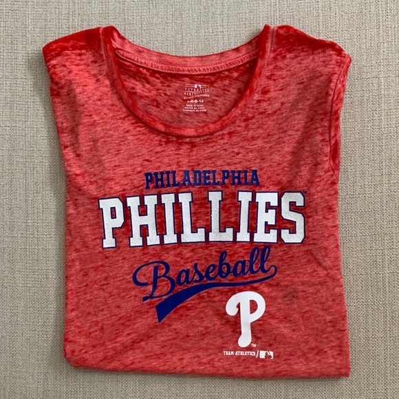 NWT Girls Philadelphia Phillies Baseball baby tee size large - Picture 2 of 6